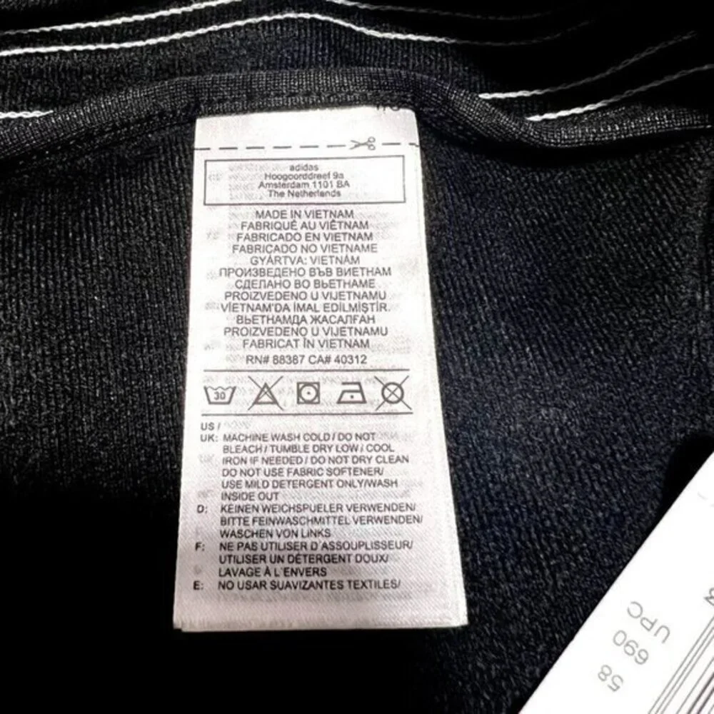 ADIDAS Men's‎ Pants Originals 3 Stripe Track Black/White H31304 Size XL Slim Fit